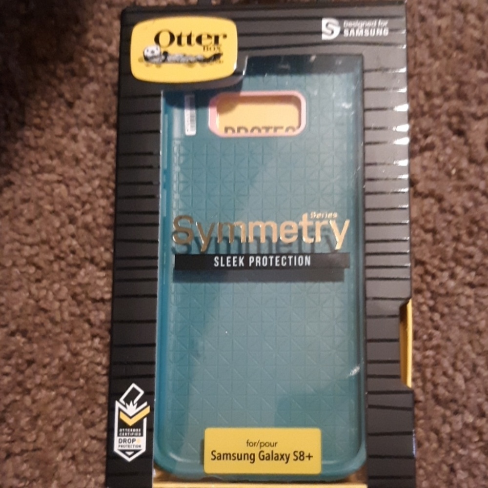 Pink and blue otter box case for galaxy s8+